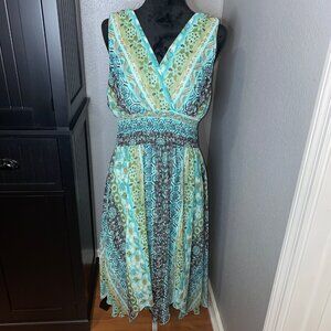 Rabbit Rabbit Rabbit Designs Dress Size 14 Sleeveless VNeck Festival Tribal Boho